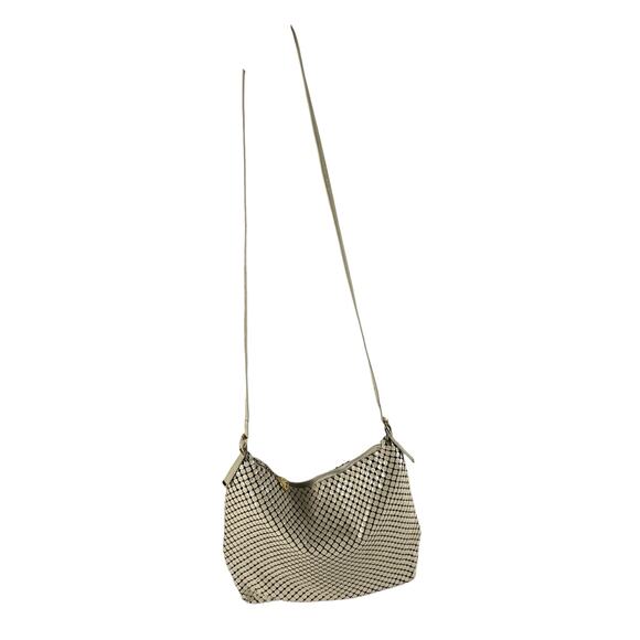 Vintage Whiting and Davis Mesh Evening Crossbody Cream Color Handbag Purse Bag - Picture 15 of 16